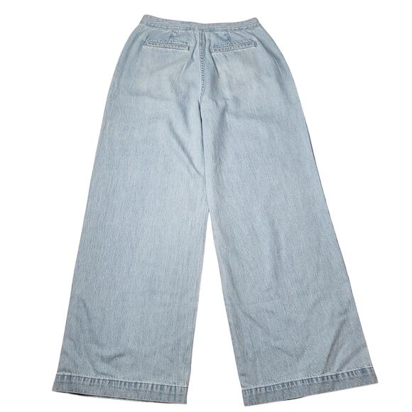 Madewell Curvy Harlow Wide Leg Airy Trouser Jeans Light Noll Wash Baggy 27 - Picture 4 of 12